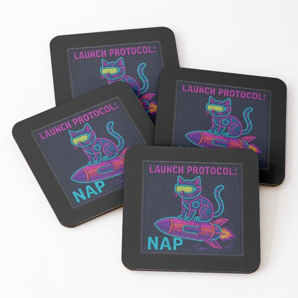 Item preview,  Neon Cyber Cat Embroidered Patch Design designed and sold by MindsInBloom.