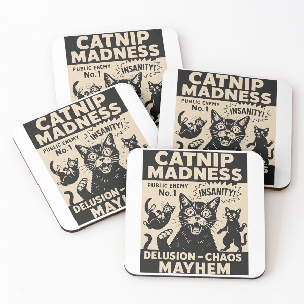 Item preview, Catnip Madness Vintage Poster – Funny Cat Shirt Design for Cat Lovers & Retro Aesthetic Fans designed and sold by Wildistry.