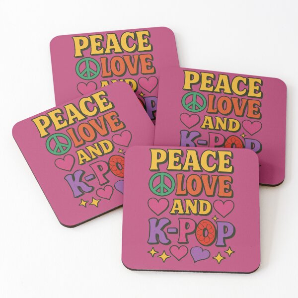 Item preview, Peace love and K-pop designed and sold by FrictionMaxxing.