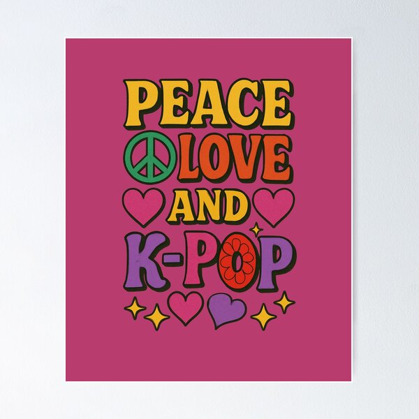 Item preview, Peace love and K-pop designed and sold by Boog Monst .