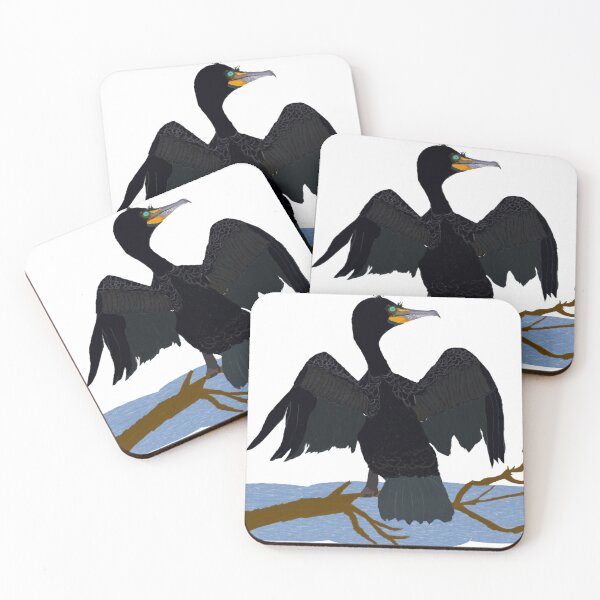 Item preview, Painted Double-Crested Cormorant designed and sold by MangoTangoPaint.