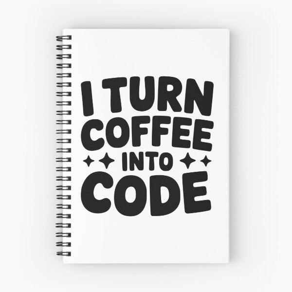 Item preview, I Turn Coffee Into Code! Cute Book Pun designed and sold by PMCreative.