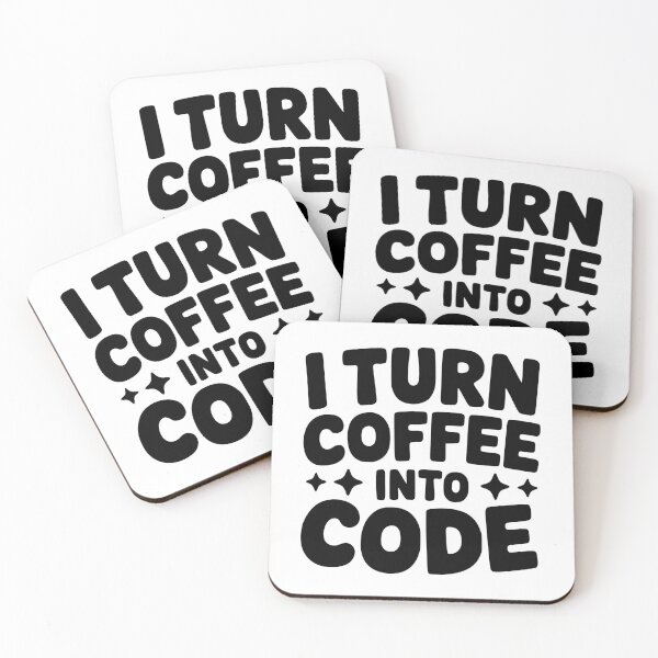 Item preview, I Turn Coffee Into Code! Cute Book Pun designed and sold by PMCreative.