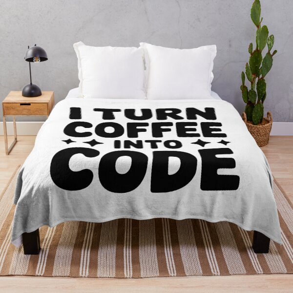 Item preview, I Turn Coffee Into Code! Cute Book Pun designed and sold by PMCreative.