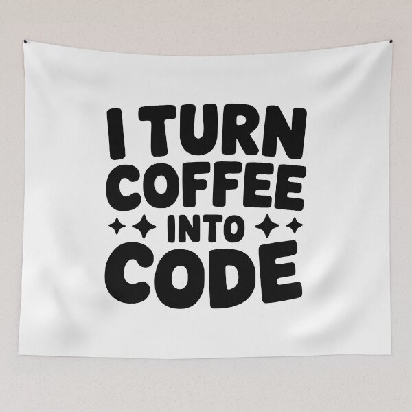 Item preview, I Turn Coffee Into Code! Cute Book Pun designed and sold by PMCreative.