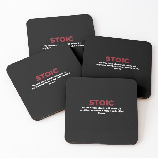 Item preview, STOIC – He Who Fears Death Does Nothing Worthy | Seneca Philosophy Quote designed and sold by Stoic illustrated.
