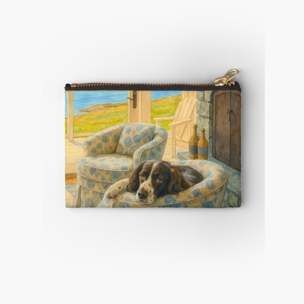 Item preview, Cozy Coastal Cottage Dog Art – Serene Lakeview Room Decor designed and sold by BeaconMarketing.