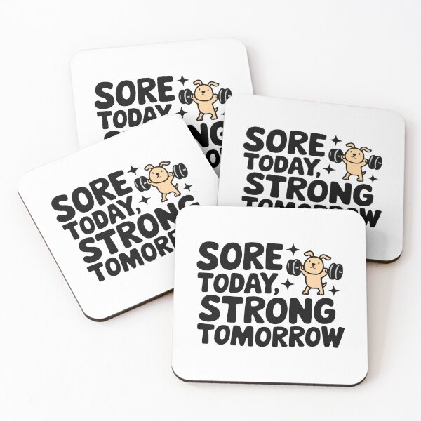 Item preview, Sore Today Strong Tomorrow! Cute Dog Gym Pun designed and sold by PMCreative.