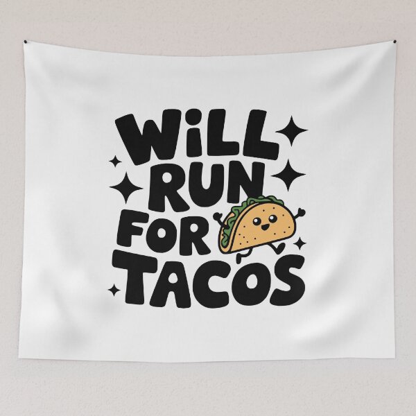 Item preview, Will Run For Tacos! Cute Taco Pun designed and sold by PMCreative.