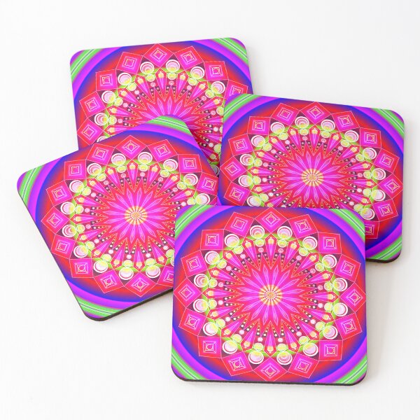 Item preview, Luminous pink mandala designed and sold by CreaTwinkles.