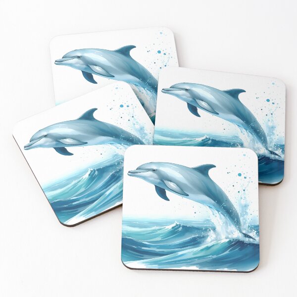 Artikelvorschau, Anmutiger Delfinsprung – Ocean Serenity Kunstdruck entworfen und verkauft von ArtZone1987.