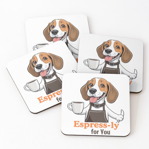 Item preview, Barista Cartoon with Beagle Dog Design – Funny and Unique Dog and Owner Artwork - Barista Gift - Pet Humor  designed and sold by KoraTalks.