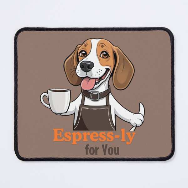 Item preview, Barista Cartoon with Beagle Dog Design – Funny and Unique Dog and Owner Artwork - Barista Gift - Pet Humor  designed and sold by KoraTalks.