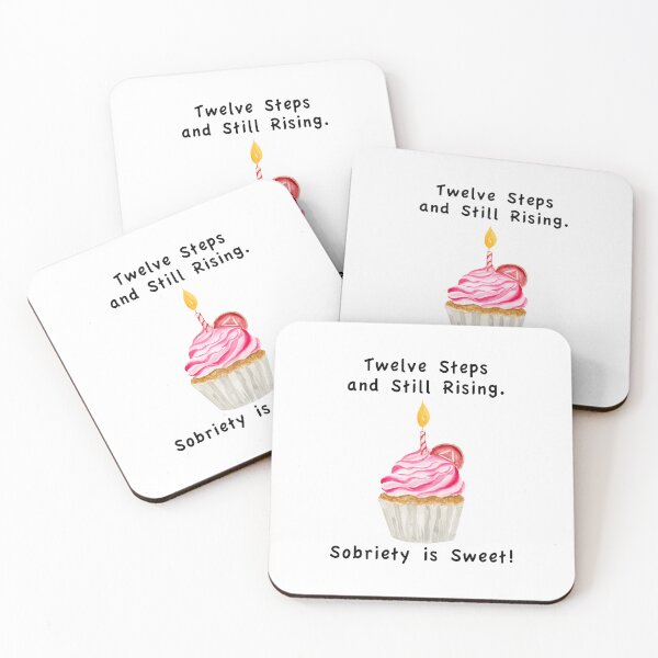 Item preview, Sweet Sobriety: Cupcake with Candle and Recovery Coin designed and sold by daphsam.