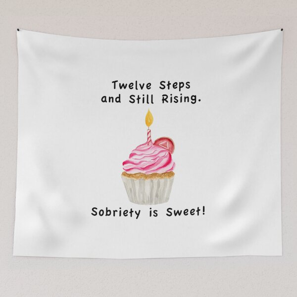 Item preview, Sweet Sobriety: Cupcake with Candle and Recovery Coin designed and sold by daphsam.