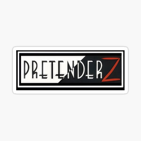 Pretenderz - White Outline Sticker
