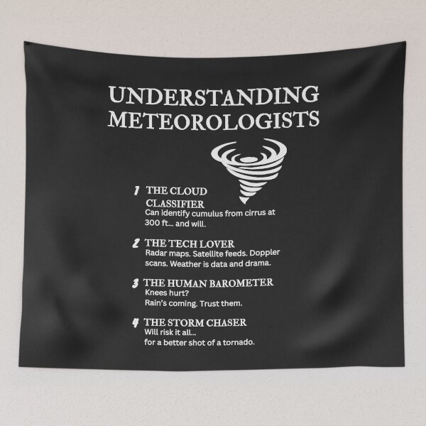 Item preview, Understanding Meteorologists – Hilarious Weather Nerd Life Definitions – Black designed and sold by PsyFlow35.