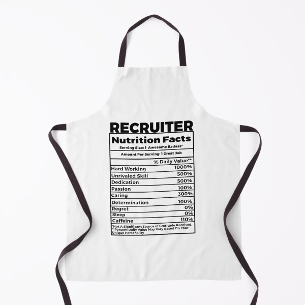 Item preview, Recruiter Nutrition Facts designed and sold by TeesYouWant.