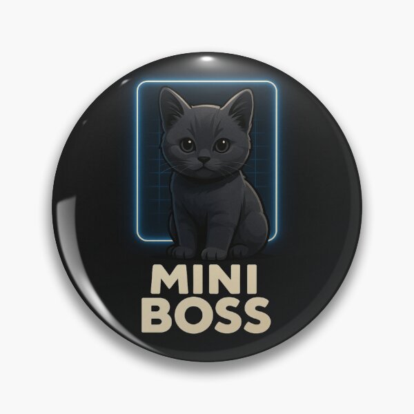 Item preview, Mini Boss Cat – Cute Black Cat Design designed and sold by TeeHatch.