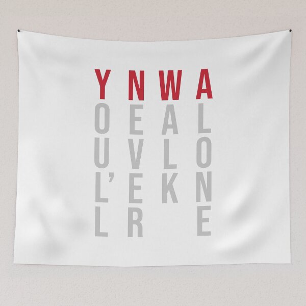Artikelvorschau, YNWA - Du wirst nie alleine in Rot gehen - Vertikal entworfen und verkauft von happy-capy.