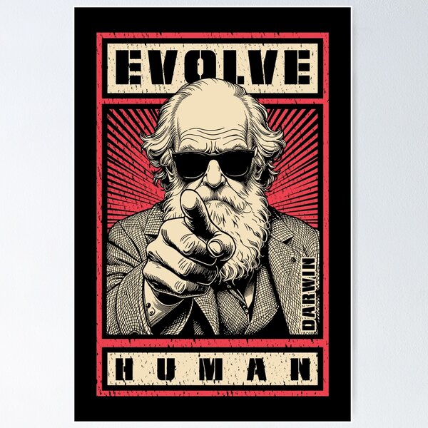 Item preview, Charles Darwin Evolution Propaganda Evolve Human Science designed and sold by GrandeDuc.