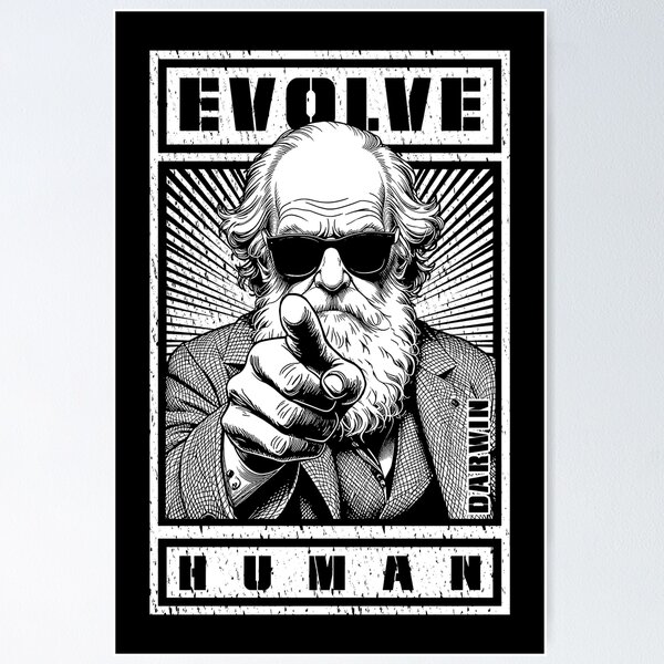 Item preview, Charles Darwin Evolution Propaganda Evolve Human Science designed and sold by GrandeDuc.