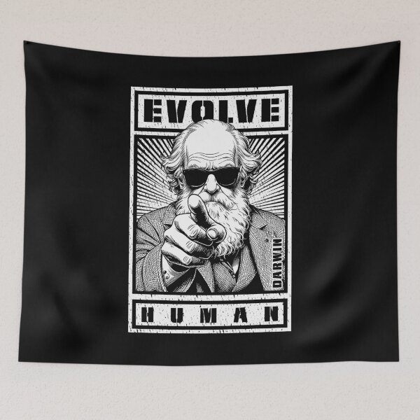 Item preview, Charles Darwin Evolution Propaganda Evolve Human Science designed and sold by GrandeDuc.