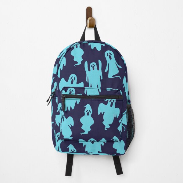 Item preview, Light Blue Ghosts on Navy Pattern designed and sold by quickkdesign.