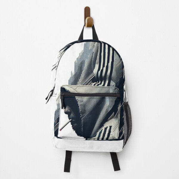 Item preview, street cigarette hood hools europe stripe black white digital artwork | dejco.art designed and sold by dejco.art.