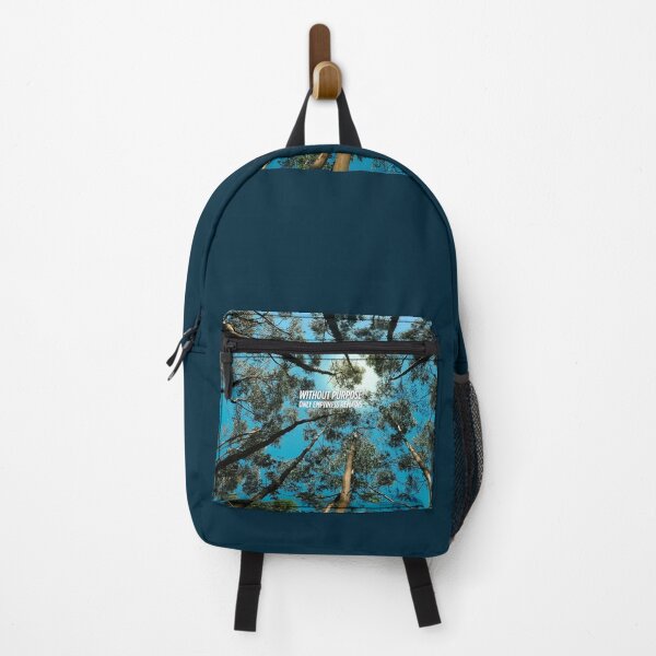 Item preview, Treetop Serenity Under a Blue Sky – Inspirational Nature Quote “Without Purpose, Only Emptiness Remains” Design designed and sold by knalpot-design.
