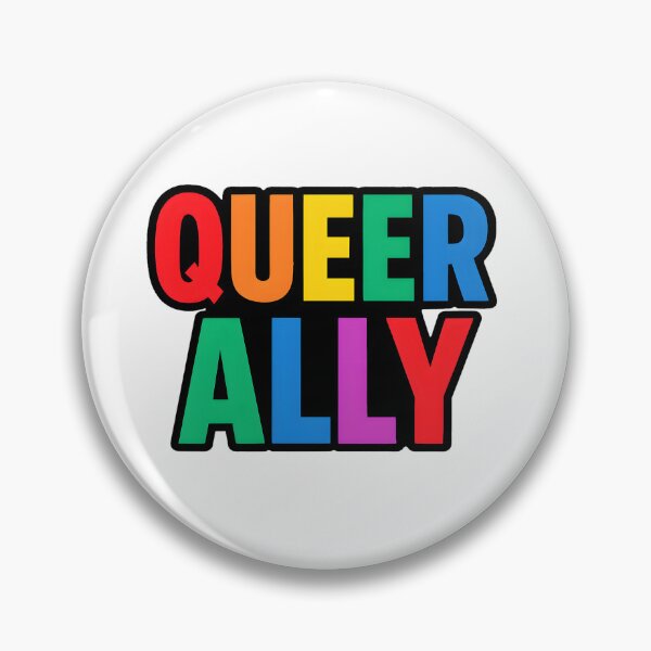 Item preview, Queer Ally – Bold Rainbow Typography designed and sold by Haus Of Sin.