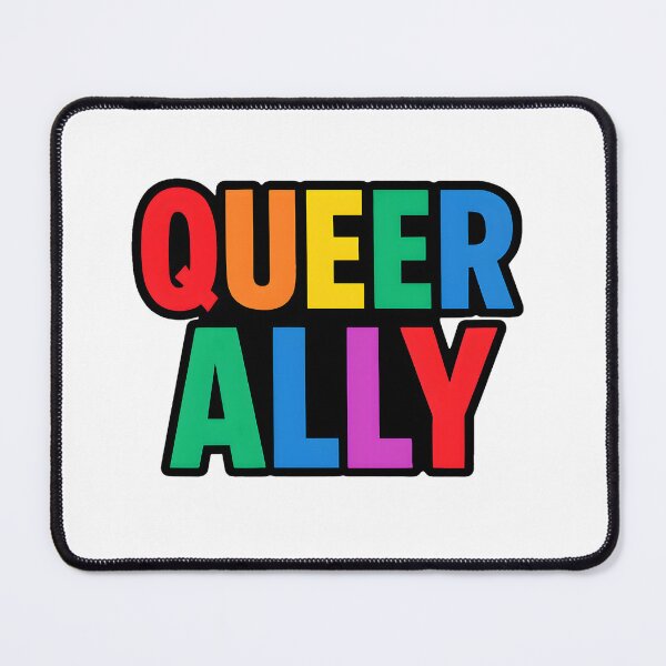 Item preview, Queer Ally – Bold Rainbow Typography designed and sold by Haus Of Sin.