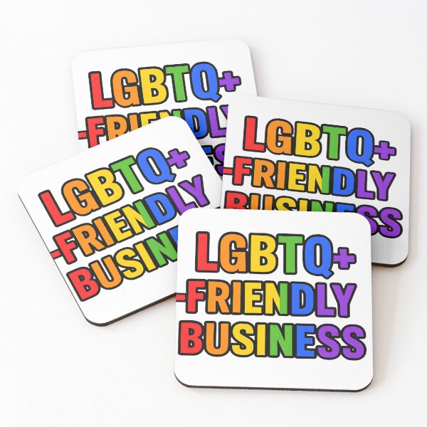 Item preview, LGBTQ+ Friendly Business – Rainbow Text Art designed and sold by Haus Of Sin.