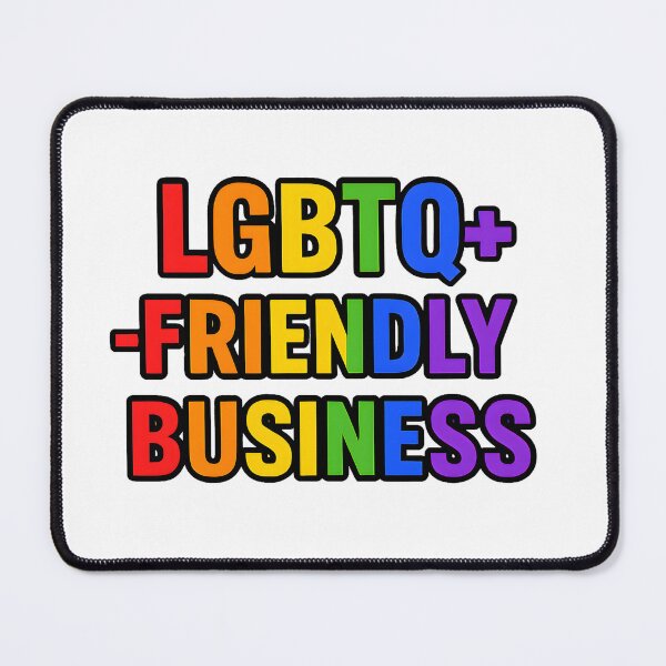 Item preview, LGBTQ+ Friendly Business – Rainbow Text Art designed and sold by Haus Of Sin.