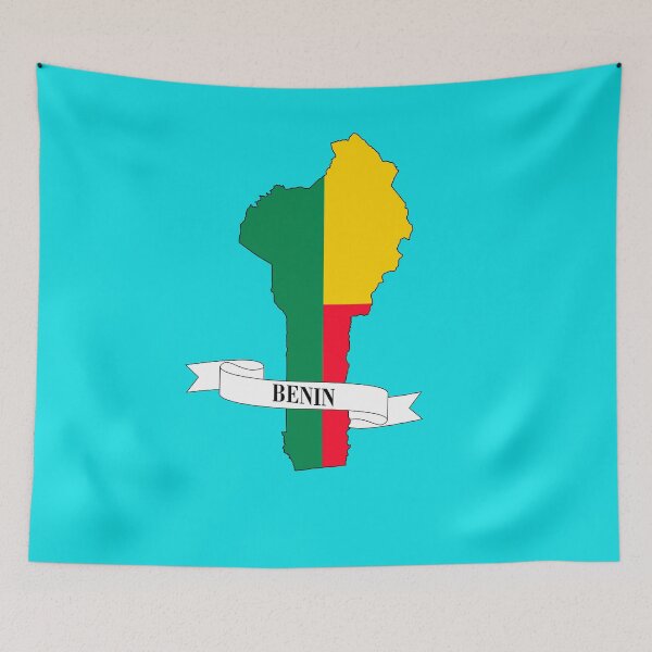 Item preview,  Flag map of Benin designed and sold by visual adventures.