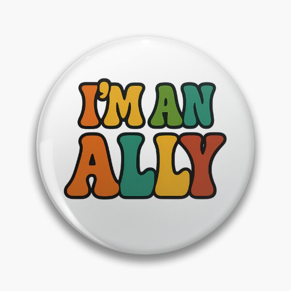 Item preview, I'm an Ally – Bold Retro Typography designed and sold by Haus Of Sin.