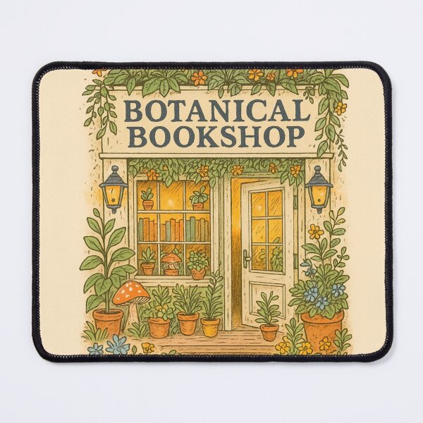 Item preview, Botanical Bookshop – A Story Grows in Every Pot - poster designed and sold by Taika Tori Art .