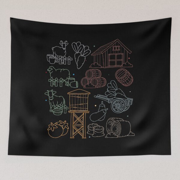 Item preview, Farm Art Gift Kids Farm Animals Cow Sheep Goat designed and sold by DSWShirts.