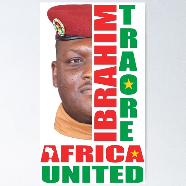 Item preview, Ibrahim Traoré Africa United T-Shirt – Celebrate African Unity & Leadership designed and sold by tuji28.
