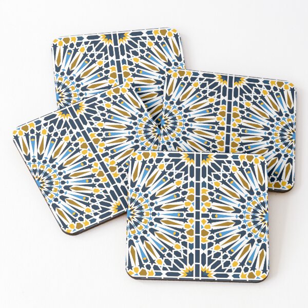 Item preview, Double Sun Mosaic in Blue and Yellow designed and sold by Tarjiart.