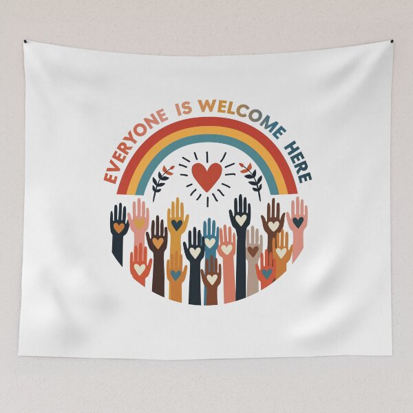 Item preview, Everyone is Welcome Here - Circle of Welcome designed and sold by MiniindY Pop.