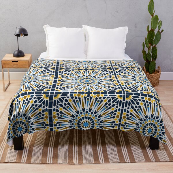 Item preview, Double Sun Mosaic in Blue and Yellow designed and sold by Tarjiart.