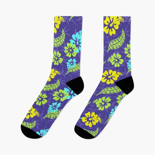 Item preview, Bright Tropical Print on Purple Seamless Repeat designed and sold by Sharon Schwalbe.