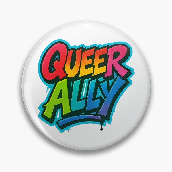 Item preview, Queer Ally – Bold Rainbow Graffiti designed and sold by Haus Of Sin.