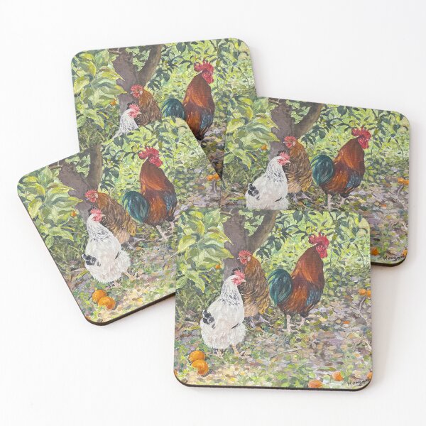 Item preview, Chickens Under My Orange Tree, La Alpujarra, Andalusia, Spain designed and sold by Margaret Merry.