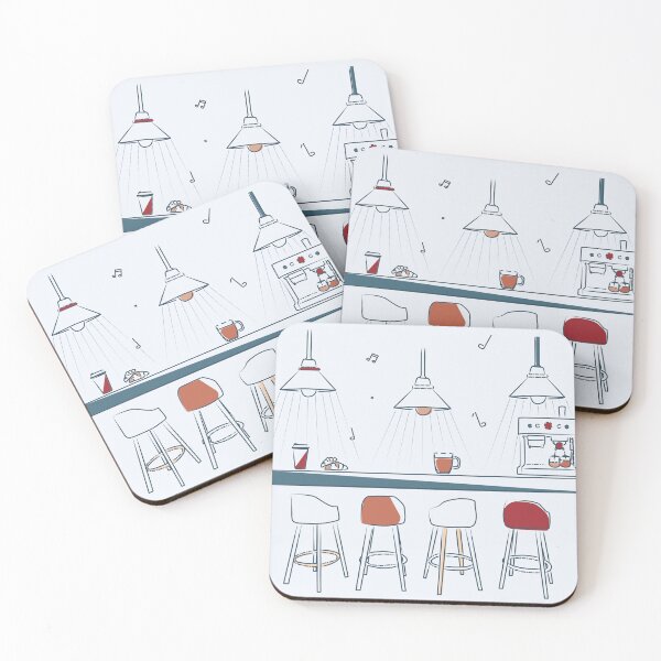 Item preview, Cafe Bar Drawing designed and sold by clawinyourback.