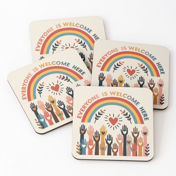 Item preview, Everyone is Welcome Here - Welcome With Love designed and sold by MiniindY Pop.