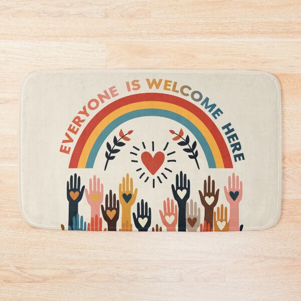 Item preview, Everyone is Welcome Here - Welcome With Love designed and sold by MiniindY Pop.