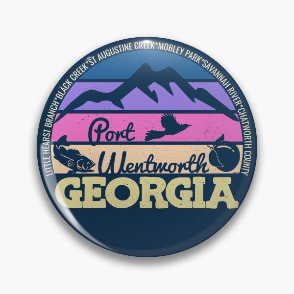 Item preview, Port Wentworth Georgia Sunset Retro Vintage Local Pride Logo designed and sold by CRHPOD20.