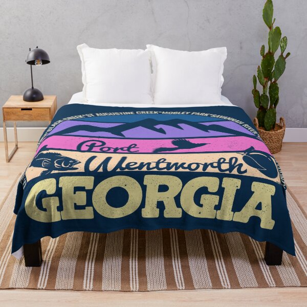 Item preview, Port Wentworth Georgia Sunset Retro Vintage Local Pride Logo designed and sold by CRHPOD20.